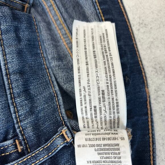 Abercrombie & Fitch Vintage 2000 Y2K  Dark Wash Denim Shorts - US 2/ 26 - Picture 5 of 6